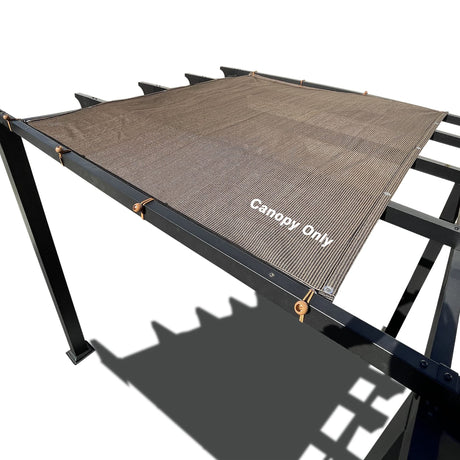 Alion Home Outdoor Pergola Sun Shade Cover Cloth Patio Canopy HDPE Permeable with Grommets (10' x 14', Brown) Alion Home