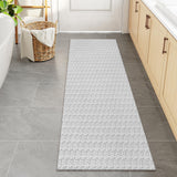 Collive Hallway Runner Rug 2x6 Kitchen Runner Rugs Non Slip Rubber Backed Gray Cotton Carpet Washable Farmhouse Rug Runners for Hallways Boho Floor Runners for Bedroom Entryway Laundry Collive
