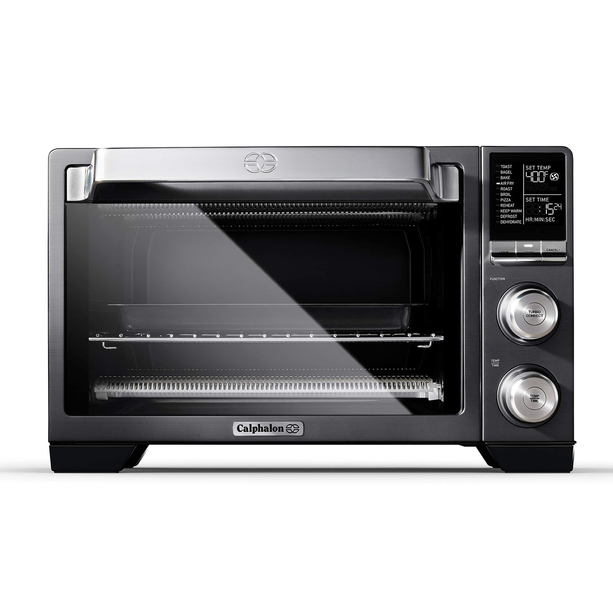 Calphalon Air Fryer Oven, 11-in-1 Toaster Oven Air Fryer Combo, 26.4 QT/25 L, Fits 12" Pizza, Stainless Steel Calphalon