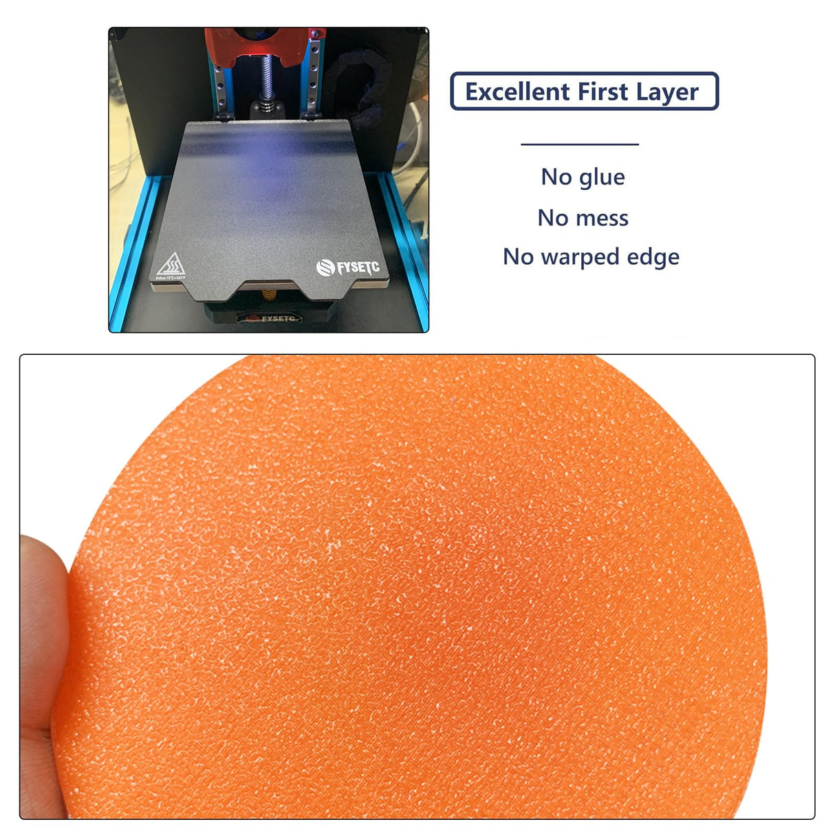 FYSETC 3D Printer Platform 120mm Flex Plate - Removable Print Bed Surface - Magnnetic Spare HotBed Cover: 2 in 1 Printing Build Surface for PLA PLA+ Only Compatible with VoronV0 V0.2 Accessories 4.7in FYSETC
