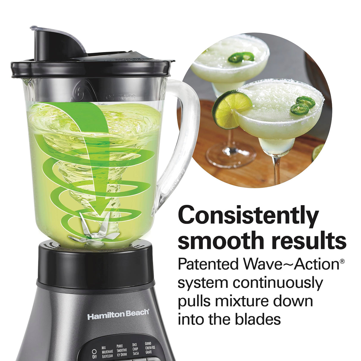 Hamilton Beach Blender for Shakes and Smoothies & Food Processor Combo, With 40oz Glass Jar, Portable Blend-In Travel Cup & 3 Cup Electric Food Chopper Attachment, 700 Watts, Gray & Black (58163) Hamilton Beach