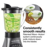 Hamilton Beach Blender for Shakes and Smoothies & Food Processor Combo, With 40oz Glass Jar, Portable Blend-In Travel Cup & 3 Cup Electric Food Chopper Attachment, 700 Watts, Gray & Black (58163) Hamilton Beach