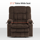 MCombo Oversized Power Lift Recliner Chair for Elderly, Dual Motor Lift Chair with Heat and Massage, Lay Flat Lift Chair for Big and Tall, Cup Holders, Fabric R7891 (Oversize, Mocha) MCombo