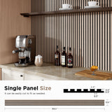Wood Slat Acoustic Panels, 106" x 12.6" Each Soundpoof Wooden Slat Wall Panel - Walnut, 2 Pack SMARTSTANDARD