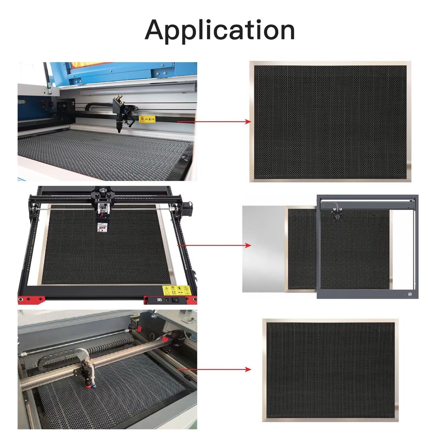 FONLAND Honeycomb Panel,Laser Honeycomb Working Table Laser Cutting Honeycomb Laser Bed for CO2 Laser Engraving Cutter Engraver Machine,350 * 550mm - WoodArtSupply