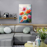 JOOZ Flowers Paint by Numbers Kit for Adults with Frame, Flower Paint by Number with Easel, DIY Floral Adult Paint by Number Kits Framed Canvas for Home Wall Decor 8 x 12 Inch JOOZ