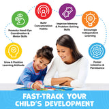 United States Puzzles for Kids Ages 4-6 - Educational Toys for Boys & Girls - 70Pcs USA Map Kids Puzzle with 50 States & Capitals - Christmas Gifts for Kids - Floor Jigsaw Puzzles Momo & Nashi