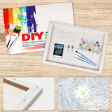 Lxmsja Moon Paint by Numbers Kit for Adults, Forest Acrylic Paint by Numbers for Adults Beginner, DIY Craft Supplies Oil Painting Kits for Home Wall Decor 12x16 inch (Framed) Lxmsja