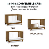 DaVinci Otto 3-in-1 Convertible Crib in Walnut with Acrylic Slats, Greenguard Gold Certified DaVinci