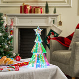 Joiedomi 15 in Prismatic Iridescent Christmas Tree Light Decorations, Prismatic Christmas Decor, 100 LED Cool White Lights for Indoor Holiday Décor, Christmas Eve Night Décor Joiedomi