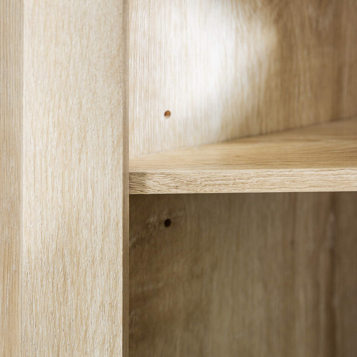 Walker Edison Alcott Classic Glass Door Fireplace Corner TV Stand for TVs up to 55 Inches, 48 Inch, White Oak Walker Edison