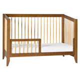 Babyletto Sprout 4-in-1 Convertible Crib with Toddler Bed Conversion Kit in Chestnut and Natural, Greenguard Gold Certified babyletto