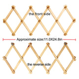 AMAPON Accordion Style Expandable Wall Wooden Coat Rack 13 Hooks (Pegs) Hang Hats Jackets Coffee Mug Purses Necklaces Towels Cap Leash Scarves Data Line Kitchenware AMAPON