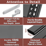 Oversized Zero Gravity Chair with Cushion XXL, 33In Padded Lounge Chair, Recliner Camping Chair W/Full-Alu Alloy Lock, Cushion, Storage Bag, Footrest, Cup Holder, Folding Chair Support 500lbs, Black YOMIFUN