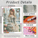 Ohhvvow Princess Diamond Art Kit for Adults, 12x16 Inch Beautiful Girl & Fountain Diamond Painting with Butterfly, DIY 5D Full Drill Gem Dotz Craft Kits, Home Wall Decor, Gift for Women & Beginners Ohhvvow