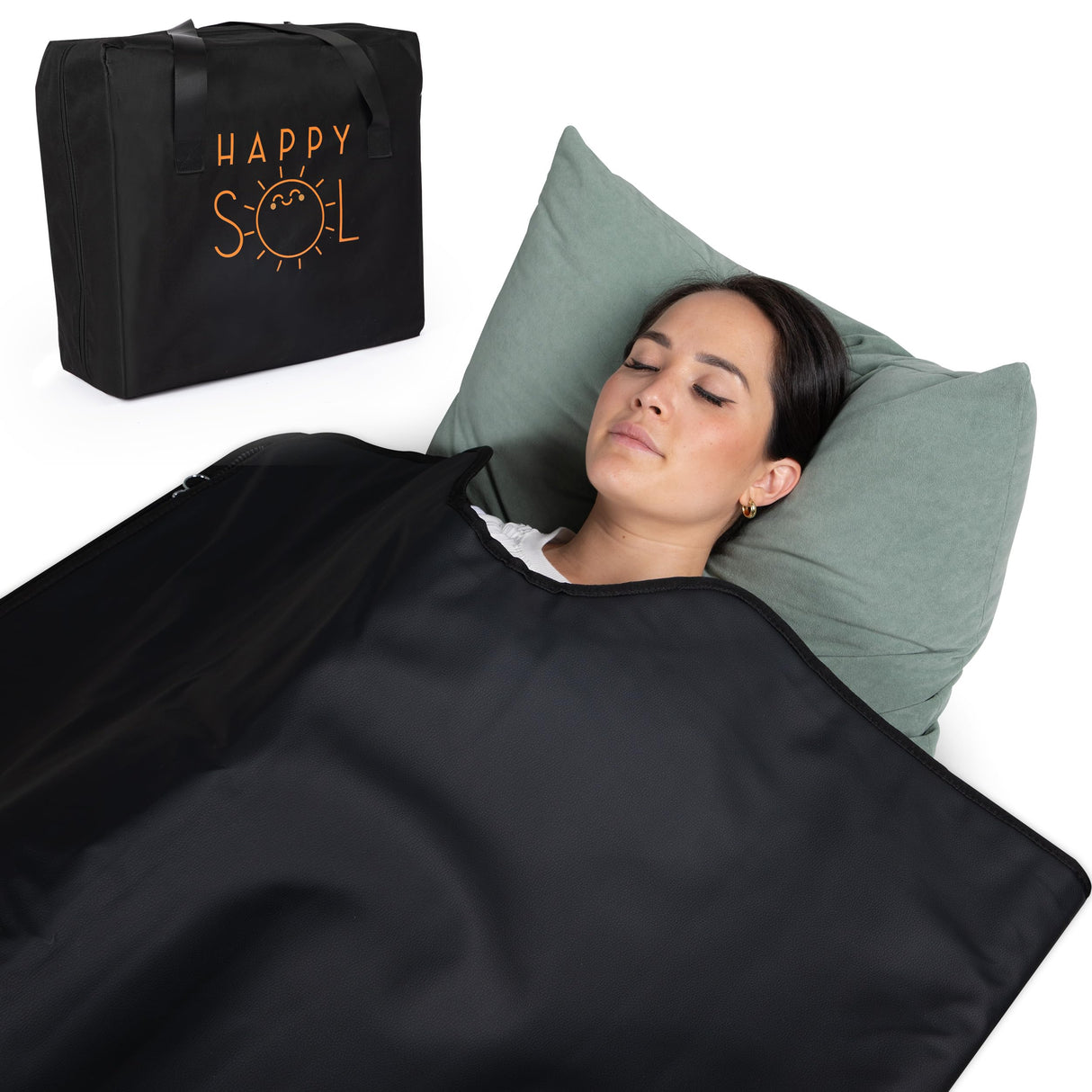Happy Sol Far Infrared Sauna Blanket for Home, Portable Infrared Sauna Blanket for Therapy, Sauna Blanket for Detox, Suitable for Relaxation and Exercise Recovery, Very Low EMF Happy Sol