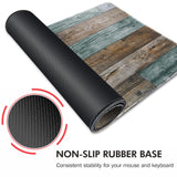 Galdas Gaming Mouse Pad Vintage Wood Grain Pattern XXL XL Large Mouse Pad Mat Long Extended Mousepad Desk Pad Non-Slip Rubber Mice Pads Stitched Edges Thin Pad (31.5x11.8x0.12Inch) Galdas