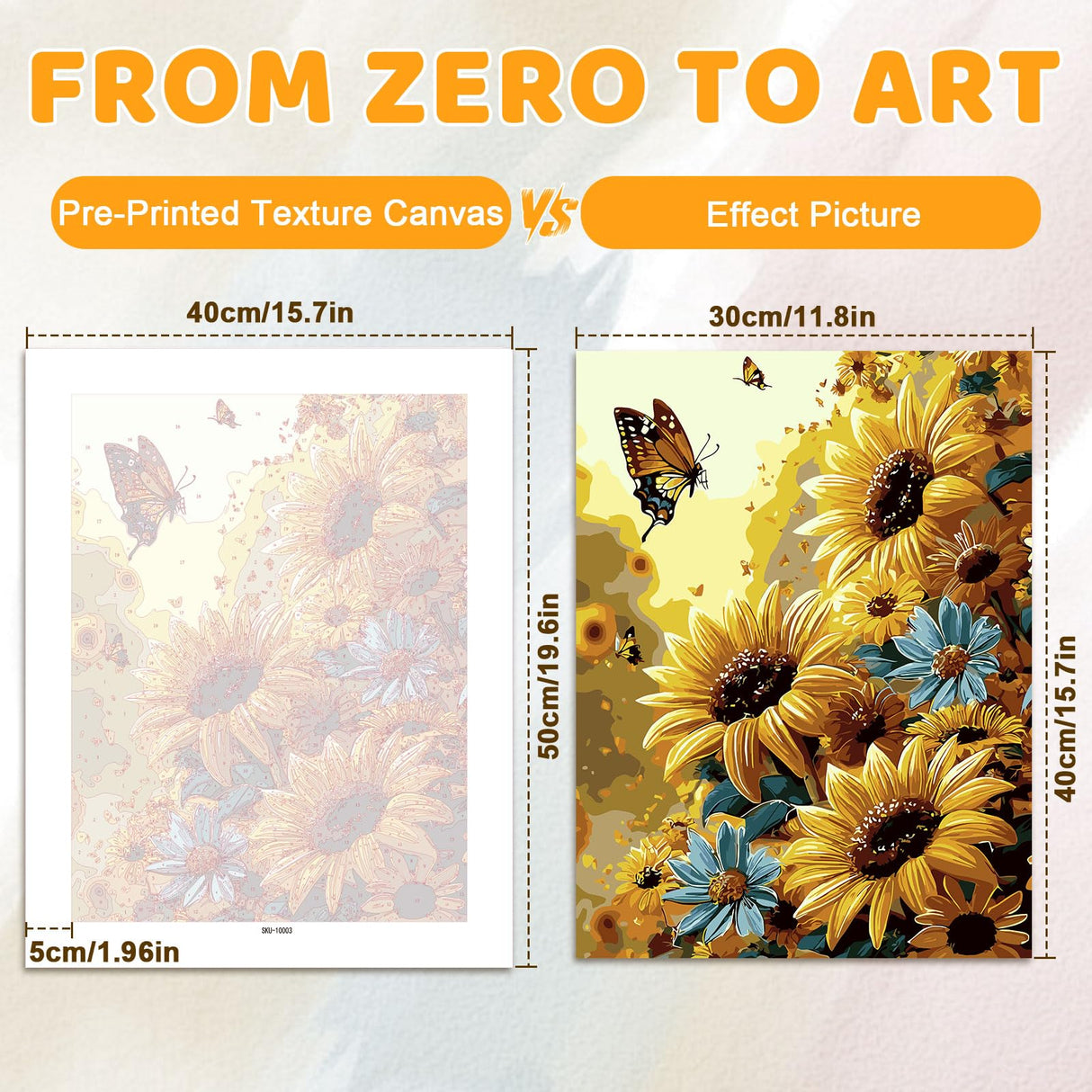 EMIEAUFG Creative Paint by Number Kit for Adults,Sunflower DIY Paint by Numbers Set for Home Decor and Gifting - 12x16 Inch EMIEAUFG