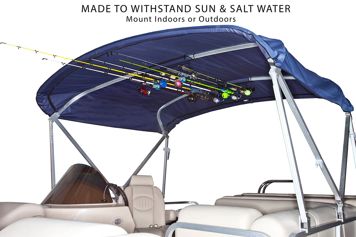 Rack'em 7009 Overhead 12-Rod Fishing Rod Rack, Pack of 1 Rack'em