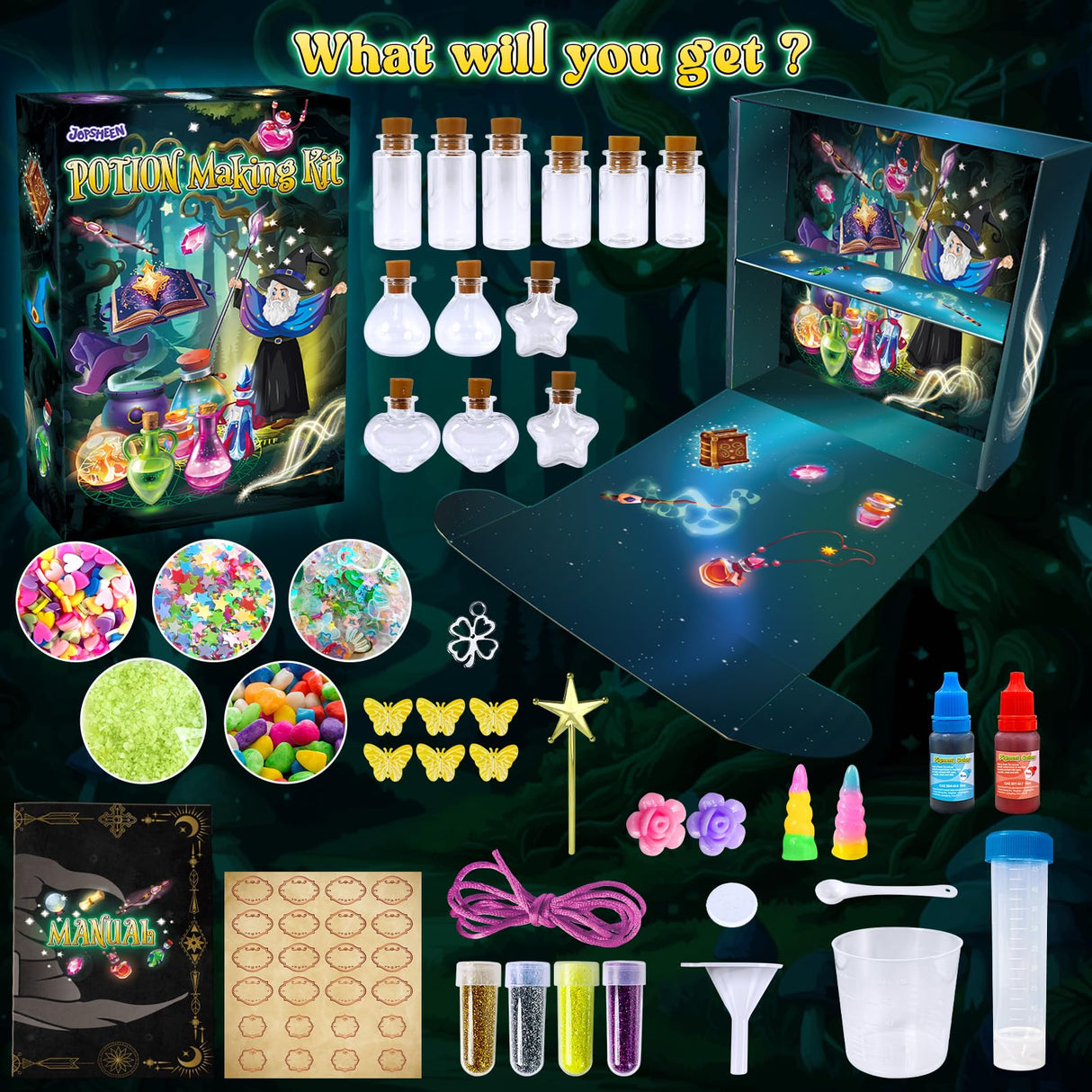 JOPSHEEN Potion Making Kit, Potions Kit for Kids, Christmas Birthday Toys Gifts for Boys Girls JOPSHEEN