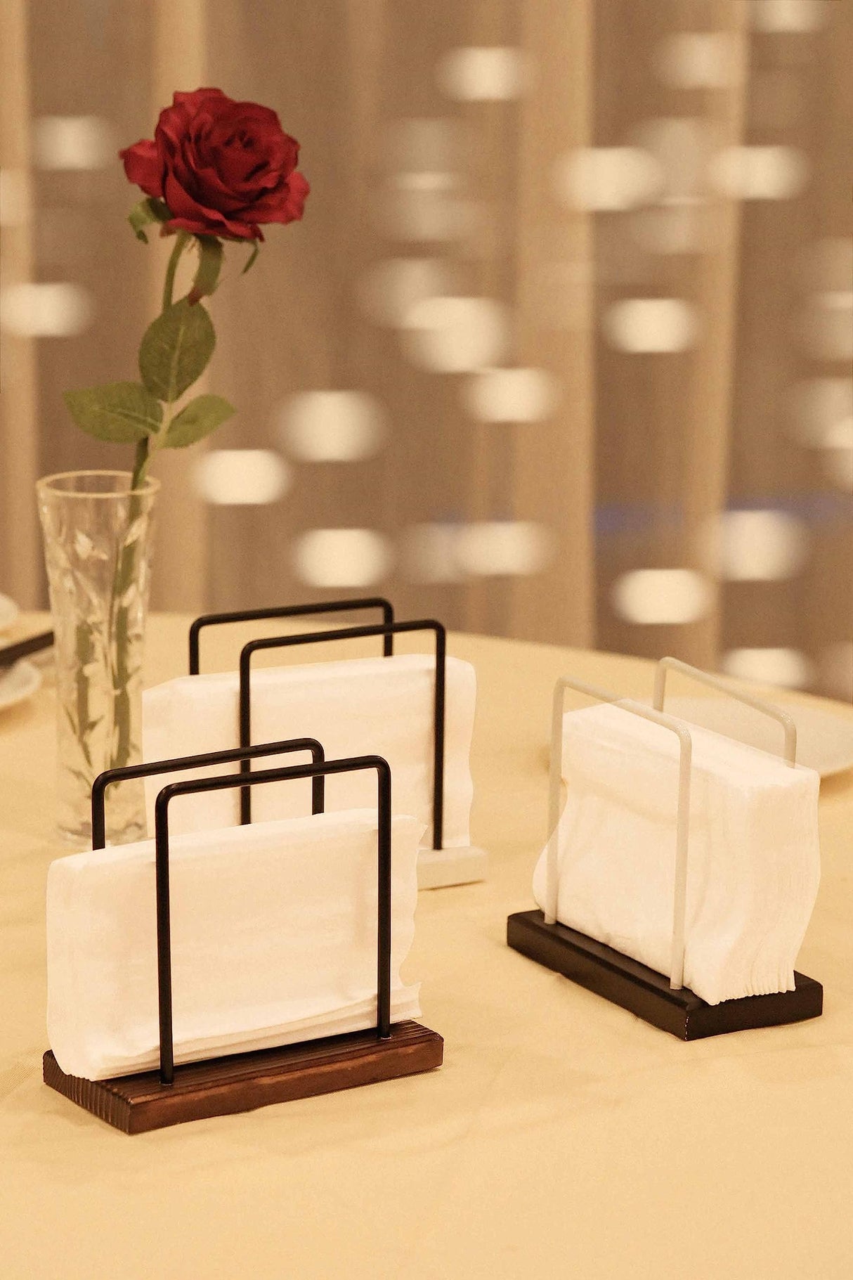 WWW-WOODART Napkin Holder for Table Napkin Holders for Kitchen Napkin Holder Wooden Napkin Holder for Table Rustic Napkin Holder Napkin Holder Standing Brown Napkin Holder Farmhouse Napkin Holder WWW-WOODART