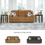 Signature Design by Ashley Kanlow Contemporary Manual Reclining Sofa with 2 Accent Pillows, Light Brown Signature Design by Ashley