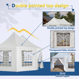 LZBEITEM Party Tent, 15x20FT Outdoor Canopy Tent with Sidewalls, Event Tent Heavy Duty, Wedding Gazebo Shelter, Large Tent with 8 Removable Sidewalls, Outdoor Tent for Backyard Party, Event, Wedding LZBEITEM