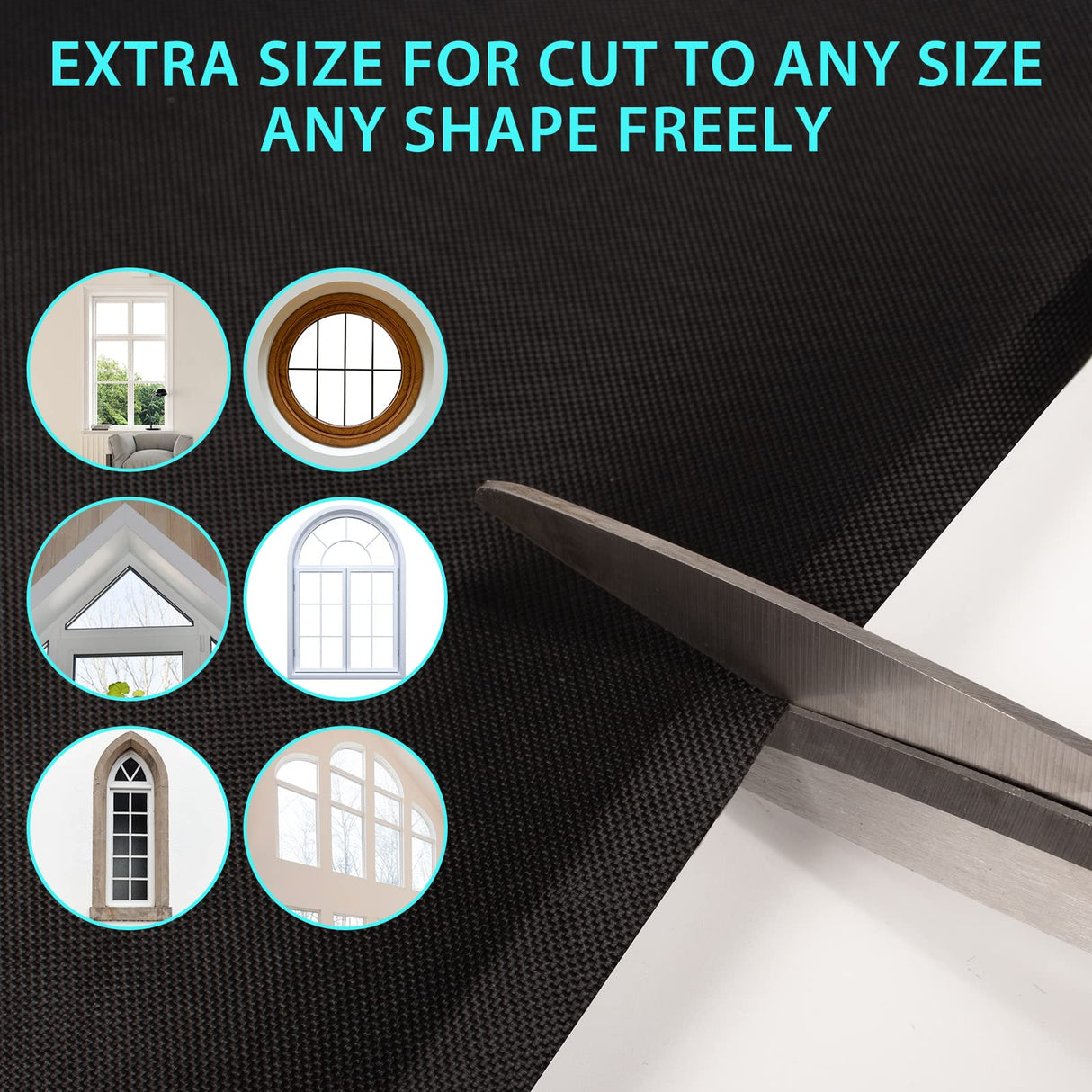 100% Portable Blackout Curtains - (157" x 59") Blackout Shades Cut to Size, Black Out Blinds for Window with Strong Hook & Loop Tabs, Travel Temporary Blackout Blinds for Nursery, Bedroom & Car BCJJ