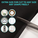 100% Portable Blackout Curtains - (157" x 59") Blackout Shades Cut to Size, Black Out Blinds for Window with Strong Hook & Loop Tabs, Travel Temporary Blackout Blinds for Nursery, Bedroom & Car BCJJ