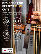 Japanese Flush Cut Saw - 6 Inch Double Edge Pull Saw for Flush Cutting Dowels, Pegs, Wedges - Hardwood Softwood Hand Saw - Small Wood Saw - Temple Tool Co. Temple Tool