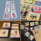 kukmakri 48 PCS Sublimation Blank Ceramic Coasters with Cork Backing Pads, 4x4 Inch Square Versatile & Decorative Glazed Ceramic Coasters for Crafting, Absorbent Ceramic Coaster for Drink kukmakri