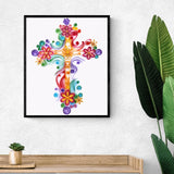 Uniquilling Quilling Kits Paper Quilling Kit for Adults Beginner, 16 * 20in Cross with Paper Quilling Tools& Using Manual, DIY Kits for Adults Paper Filigree Painting Kits Wall Art Decor Uniquilling