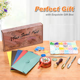 iTERYOU Wax Seal Kit - 624Pc Stamp Kit with 24 Colors, Spoon, 10 Tea Candles, Warmer, Pen Iteryou