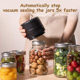 Fully Automatic Mason Jar Vacuum Sealer Kit - Auto Stop Mason Jar Vacuum Sealer Kit, Jar Vacuum Sealer for Mason Jars, Jar Vacuum Sealer, A Must-Have for Canned Foods Pantry Canning Pickling HTPOW
