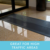 CLIMATEX Indoor/Outdoor Rubber Runner Mat, Door Mat For Floor Protection, 27" X 10', Black (9A-110-27C-10) CLIMATEX