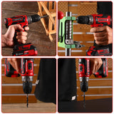 Power Drill Cordless: DEKO PRO Cordless Drill 20V Electric Power Drill Set Tool for Women Drills Cordless with Battery and Charger Drill Driver 20 Volt Drill Driver Kit Red DEKOPRO