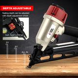 CREWTOWER NT65 15 Gauge, 1-1/4" to 2-1/2" Angle Finish Nailer Pneumatic Finishing Nail Gun for Molding, Baseboard, Trim and Finishing, Air-powered CREWTOWER