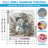 Christmas Snowman Pine Cone Diamond Painting Kits for Adults, 5D Diamond Art Kits for Adults Beginners, DIY Full Round Drill Diamond Dot Painting Gem Art Kits for Adult, Home Wall Decor 13.8x13.8 Inch LKHMVCA