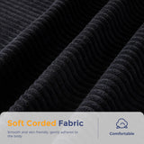 MAXYOYO Bean Bag Chair for Adults, Upholstered Floor Sofa with Armrests, Loveseat Boneless Couch with Tufted Cushion & Backrest, Sofa in A Box, Large Bean Bag Couch for Bedroom Living Room, Black MAXYOYO