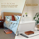 TINAMO 3.5" Acacia Wood One Step Stool for Adults (No Assemble Required)- 500 Lbs Wooden Step Stools Heavy Duty for High Bed Riser, Bathroom, Bedroom - Small Stepping Stool for Elderly, Seniors, Kids Tinamo