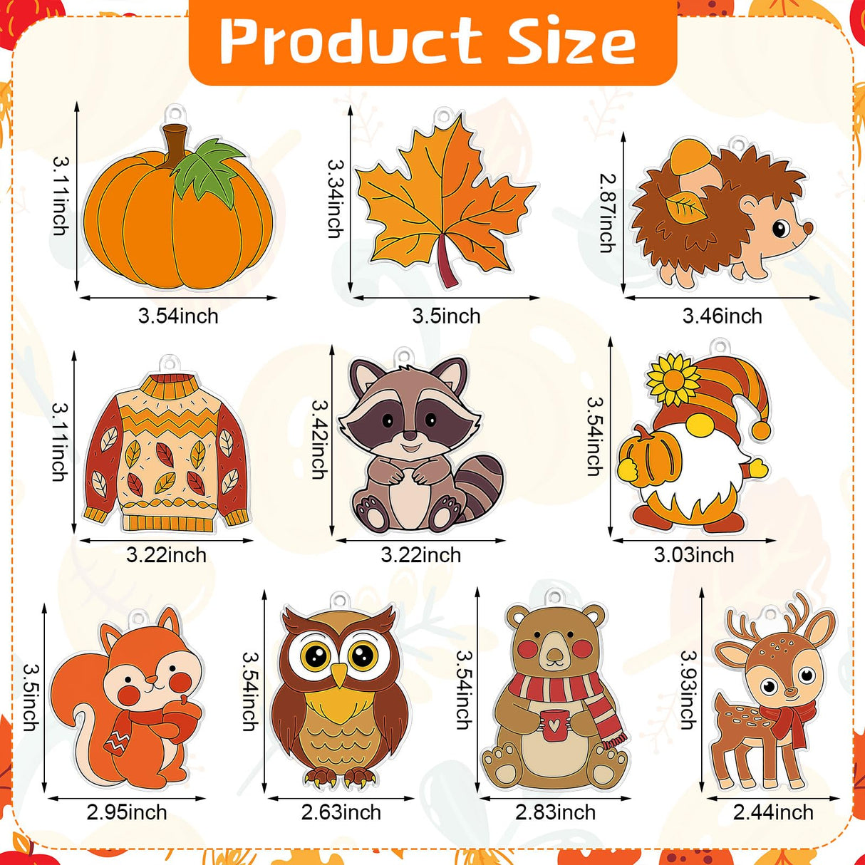 Beeveer 30 Sets Fall Animals Suncatchers Art Kits DIY Thanksgiving Squirrels Owl Suncatcher Crafts Paint Your Own Window Ornaments for Boys Girls Autumn Classroom School Activity Party Favor Beeveer