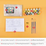 Dragonfly Paint by Numbers Kits Adults Pating Numbers Art DIY Wild Flower Weeds Paint by Numbers Artwork Beautiful Pattern on Canvas Paintwork 16x20 in Bedroom Painting Wall Art Decor Rebotipy