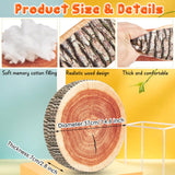 12 Pcs Flexible Seating Floor Sitting Cushion for Classroom Soft Tree Stump Stool Set 3D Digital Print Soft Round Throw Pillow Decorative Wood Slice Floor Cushion for Classroom Kids Couch Chair Home Tatuo