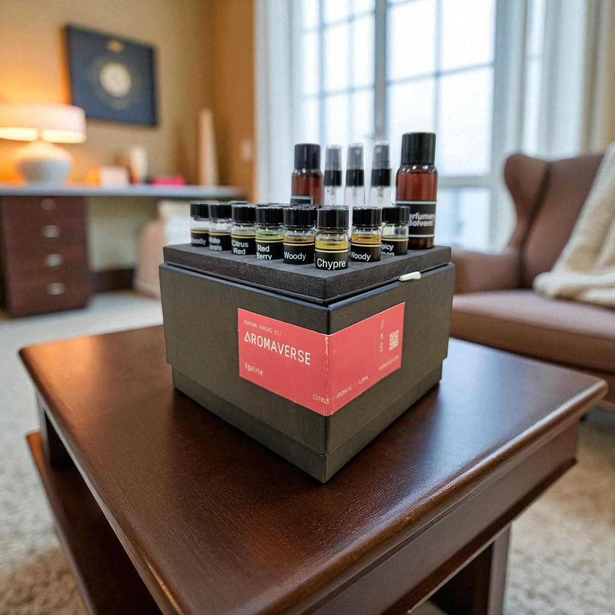 Aromaverse EGALITE I DIY Perfume Making Kit| 16 Aromatic Ingredients| Perfumery Solvent| Spray Bottle & Guided Formulations to Create Custom luxury Eau De Parfum for Men & Women| Perfect Scented Gift Aromaverse