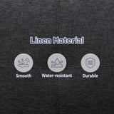 L Shaped Modular Sectional Sofa with Reversible Chaise Lounge, 5-Seater Corner Couch, Linen Upholstery Convertible Sofá w/Movable Ottoman, Cup Holders, 2 Pillows and Rivet Ornament for Living Room NicBex