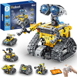 Sillbird Robot Building Kit with Remote Control Gifts for Kids Boys Ages 8-13, Coding STEM Robotic Technic Racer Car Toys for Birthday, Build 6in1 Model with 631 Pieces Sillbird