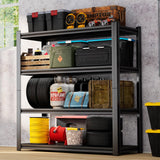 55''H Garage Shelving Heavy Duty Garage Storage Shelves, 2400LBS Capacity Adjustable 4 Tier Metal Industrial Shelf Unit for Kitchen, Utility Room, Warehouse and Basement, Black (16''Dx40''Wx72''H) ErgoNova