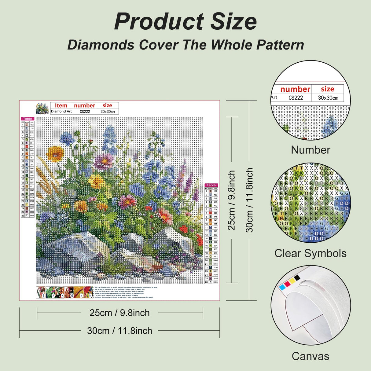 Acudotr Diamond Painting Kits for Adults, 5D DIY Flower Diamond Art Kits for Beginners, Full Drill Diamond Painting Kits for Home Wall Decor, 12x12 Inch Acudotr