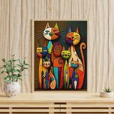 mrpwnle Cat Diamond Painting Kits for Adults Beginners, DIY Cute Cat Diamond Art Kits for Adults 5D Full Drill Diamond Art Dots Gem Paintings Kit for Festival Home Wall Decor 12x16inch mrpwnle
