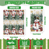 100 Pcs Christmas Guest Napkins 2 Ply Snowman Disposable Paper Napkins for Decoupage Snowflake Elk Xmas Tree Decorative Winter Christmas Cocktail Guest Hand Towel for Party Table Dinner Bathroom Janlaugh